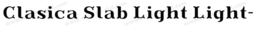 Clasica Slab Light Light字体转换